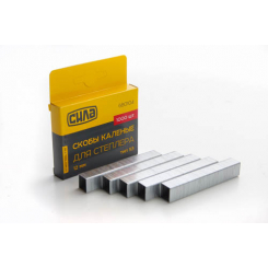 Скоби для степлеру 14*11,3*0,7mm, (загартовані, квадратні) (1000шт) СИЛА