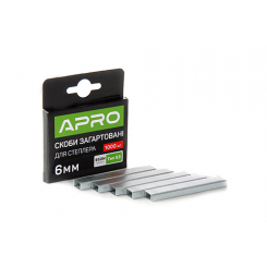 Скоби загартовані  6х11.3х0.7 мм 1000 шт APRO  (APRO)