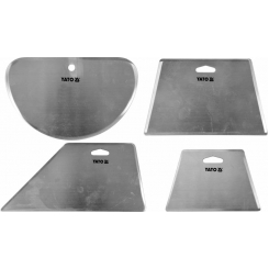 Скребки столярні із нержавіючої сталі YATO: 205х98 мм, 160х100 мм, 120х80 мм, 100х160 мм, 4 шт.