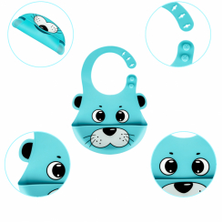 Слюнявчик силіконовий Zupo Crafts синій