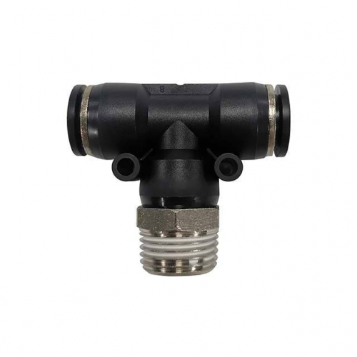 З'єднання цангове Т-подібне для поліуретанових та ін. шлангів 4*4 мм, 1/4" зовн. різьба INTERTOOL PT-2350