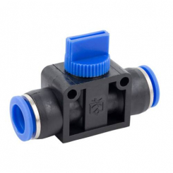 З'єднання для поліуретанових шлангів PU/PR з регулюванням подачі повітря (пряме, шланг) 10мм AIRKRAFT SHVFF10