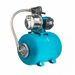 Станція 1.0кВт Hmax 44м Qmax 73л/хв нерж (самовсмоктувальний насос нерж) 50л Україна LEO (775313/50)