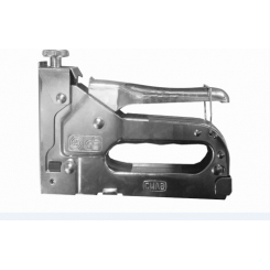 Степлер пружинний для скоби 4-14 мм сталевий корпус, регулювання удару колесом  (СИЛА)