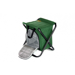 Стілець розкладний без спинки (стальний каркас) з термосумкою Ø16 мм 27х32х33см СИЛА