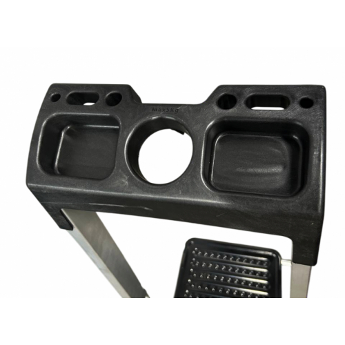 Стремянка 3сх. верх.сх.-0,63м KMH0103BP, сходинки 13см., анодований алюміній