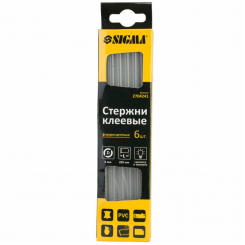 Стрижні клейові Ø8×200мм 6шт (флуоресцентні) Sigma (2704241)