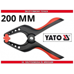 Струбцина пружинна-"прищіпка", L=200 мм, роб. висота/глиб.- 75/91 мм [10/100]