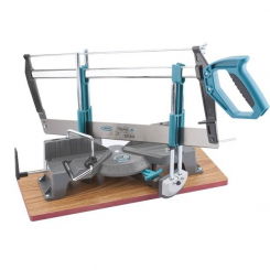 Стусло прецизійне, двоплощинне, пилка - 600 мм, 2 притискні струбцини, обмеж. упор // GROSS