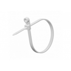 Стяжка кабельна з кільцем 4,2х200 мм. біла (100шт.)