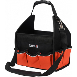 Сумка відкрита для інструменту 12" YATO; 16 кишень, зі стрічковим загарбником, з поліестеру