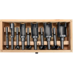 Свердла по дереву: коронки та фрези YATO: Ø=15-35 мм, l=110/90 мм- коронки/фрези, 10 шт