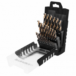 Свердла по металу HSS-CNC, 124°, "Pro-Tec", 1.0 - 13.0 mm, набір 25 шт.