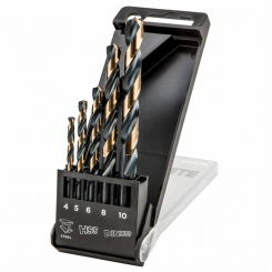Свердла по металу HSS-CNC, 124°, "Pro-Tec", 4.0 - 10.0 мм, набір 5 шт.