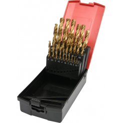 Свердла по металу HSS-TiN Ø = 1-13 мм 25 шт., Компл.