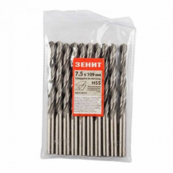 Свердло HSS по металу 7.5х109 мм (10 шт) Зенит
