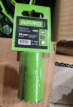 Сверло корончатое Bi-Met Ø28мм APRO