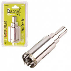 Свердло корончате алмазне по склу та кераміці 22мм з центрувальним свердлом Alloid