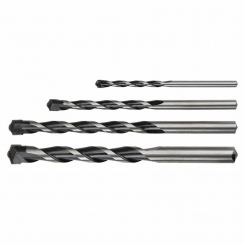 Свердло по бетону,4-10 мм, з твердосплавними напайками, набір 4 шт