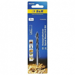 Свердло по дереву S & R спіральне 5 х 85 мм
