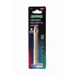 Свердло по склу і кахлю 4 грані HEX 8мм PRO APRO