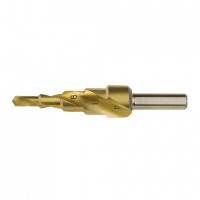 Свердло ступінчасте,4-5-6-7-8-9-10-11-12 мм, HSS, спіральний проф.шестигран.хвостовик// MTX