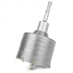 Комплект: свердло корончасте по бетону 80 мм + перехідник SDS Plus 100 мм INTERTOOL SD-7080