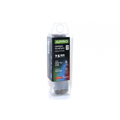 Свердло по металу кобальтове HSS-Co/M35 Ø7.5мм (тубус, кратно 10шт) PRO APRO