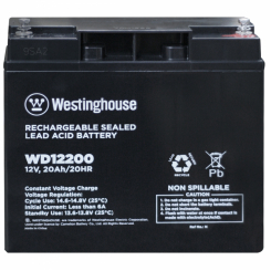 Свинцево-кислотна акумуляторна батарея Deep Cycle Westinghouse, 12V, 20Ah, terminal T12, 1шт 181*77*167