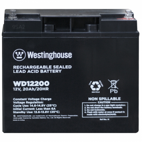 Свинцево-кислотна акумуляторна батарея Deep Cycle Westinghouse, 12V, 20Ah, terminal T12, 1шт 181*77*167