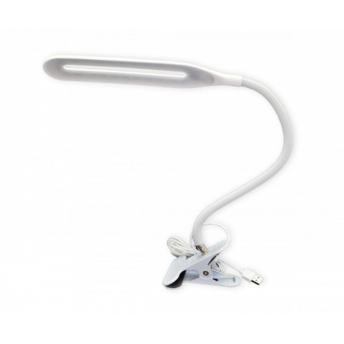 Світлодіодна настільна лампа xsd-206 usb 24 led на прищіпці біла