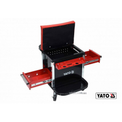 Табурет на колесах YATO з 2 ящиками, 530 x 470 x 360 мм, 150 кг