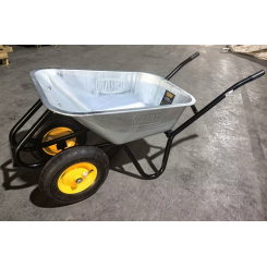 Тачка садово-будівельна двоколісна 100л, 250кг, колеса пневмо 4х8'' СИЛА