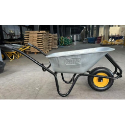 Тачка садово-будівельна одноколісна 100л, 200кг, колесо пневмо 4х8'' СИЛА