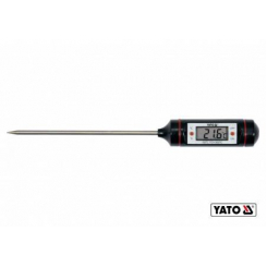 Термометр електронний YATO із зондом-130мм,діапазон - -50 *C- 300* C,живлення -1.5 B(LR44)