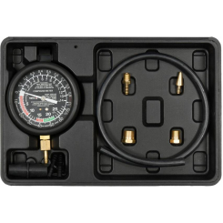 Тестер для вимірювання вакууму та компресії YATO: 0-0.1 МПа, зі спорядженням, 9 шт.