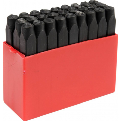 Трафарет букв YATO, в т.ч. 27 шт, h-6 мм [12]