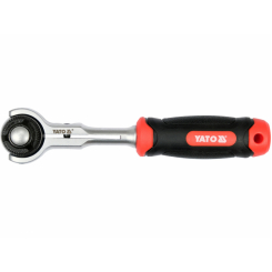 Тріщатка-вороток з обертальною головкою YATO, до квадрату 1/4", l= 145 мм [10/50]