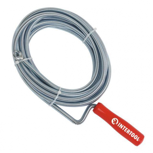 Трос для чищення труб 9 мм * 5 м, пробивний накінечник INTERTOOL HP-1006