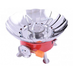 Туристична газова плита (пальник) YC-301 з п'єзопідпалом з пелюсток від вітру (велика)