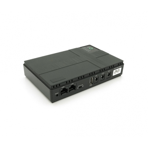 UPS-18W для роутерів/комутаторів/PON/POE-430, 5//9/12V, 1/2A, Li-ion 10400MAh, Black, BOX