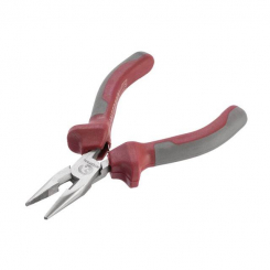 Плоскогубці подовжені прямі прецизійні з двокомпонентними накладками на рукоятки, 115 мм INTERTOOL NT-0102