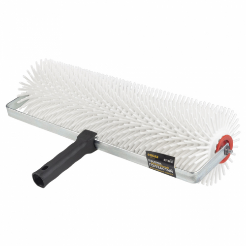 Валик голчастий аераційний для наливної підлоги 120×400мм з ручкою (рамкоподібна) біла голка SIGMA (8313621)