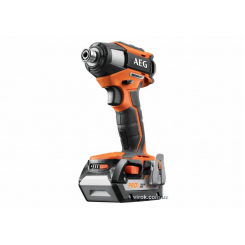 Батарея шуруповерта. BSS18CB3Li-502C AEG, 18V, 2 * 5A / год, BL1218, 1/4', 220Hm, футляр, 5,3 кг