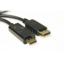 Відео кабель PowerPlant HDMI - DisplayPort, 1.8м, позолочені конектори, 1.4V