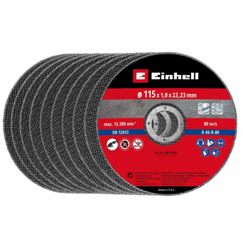 Відрізний диск Einhell по металу, 115х1,0 мм, 10 шт (711944)