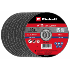 Відрізний диск Einhell по металу, 125х1,0 мм, 10 шт (711945)