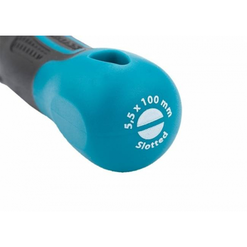 Викрутка SL5.5 x 100 мм, S2, трикомпонентна рукоятка, GROSS
