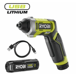 Викрутка акумуляторна RYOBI USB Lithium RSD4-120T 4В 1х2А·год 5Нм 200об·хв 10 біт 0.31кг кейс