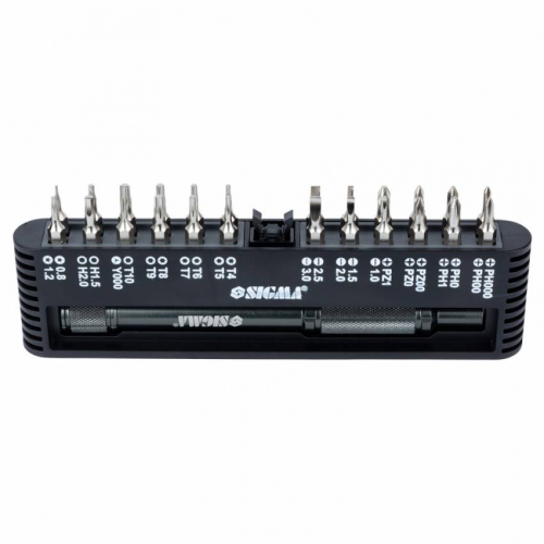 Викрутка бита 1/4" 24шт CrV для мобільних телефонів (пласт кейс) SIGMA (4003251)